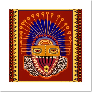 VooDou Shaman Tribal Mask Posters and Art